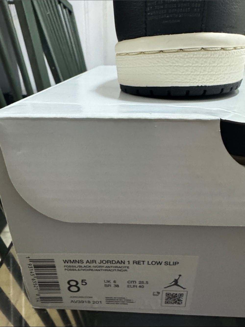 Nike Air Jordan 1 Low Sneakers - Cream & Black - Picture 4 of 5